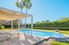 Swimming pool, play and relaxation area with sunbeds and Balinese loungers.